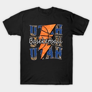 Graphic Basketball Utah Proud Name Vintage T-Shirt